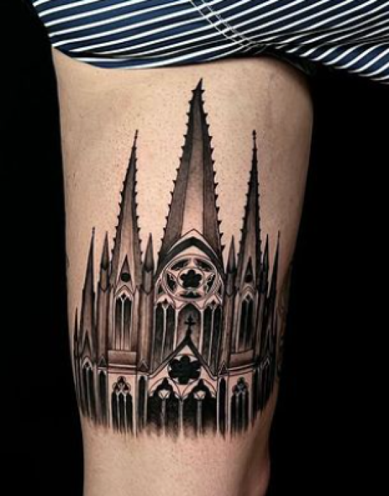 Tatuaje de catedral